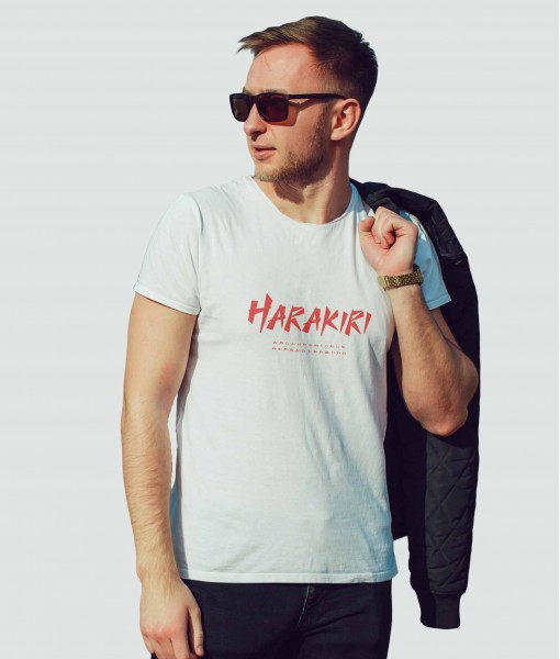 Мъжка тениска с щампа Текст и надписи Harakiri - TShirtArtShop.com